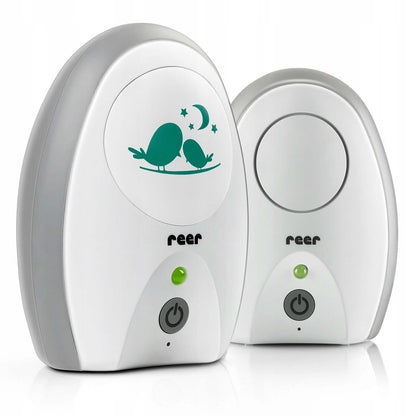 REER Neo Digital cyfrowa niania elektroniczna, zestaw 2 biało-szarych urządzeń do monitoringu dziecka