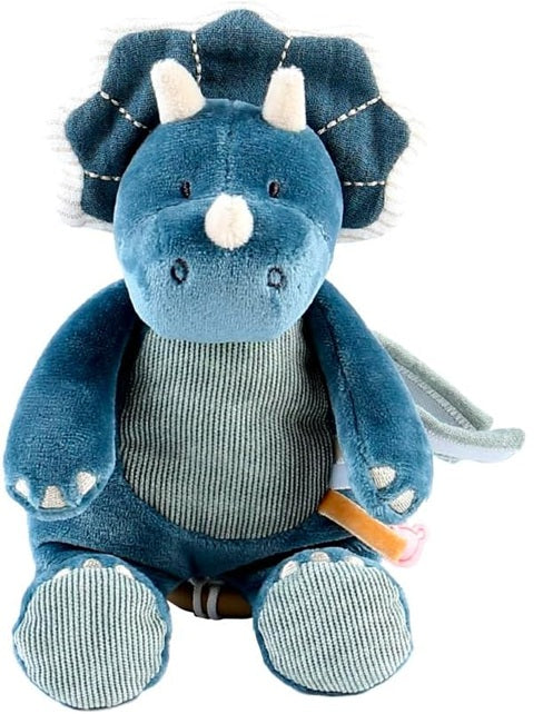 NOUKIE'S plyšová hračka s hracou skrinkou „Brahmsova uspávanka“ TRICERATOPS 20 cm
