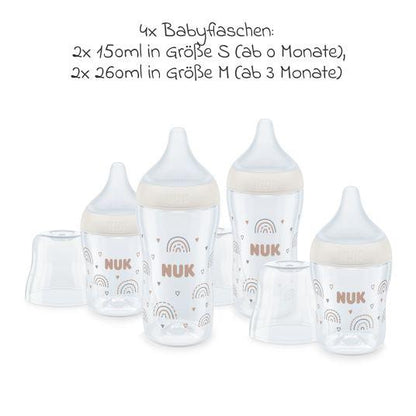 NUK Perfect Match Rainbow starter bottle set 150 / 260 ml 3m+