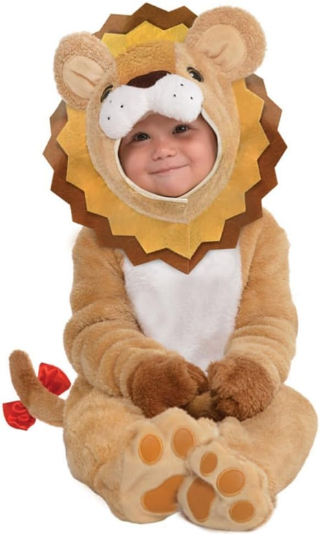 AMSCAN Little Roar plyšový kostým pre deti 0 – 6 m, 68 cm LEV
