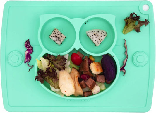 ASSIETTE en silicone BUMKINS avec set de table et couverts