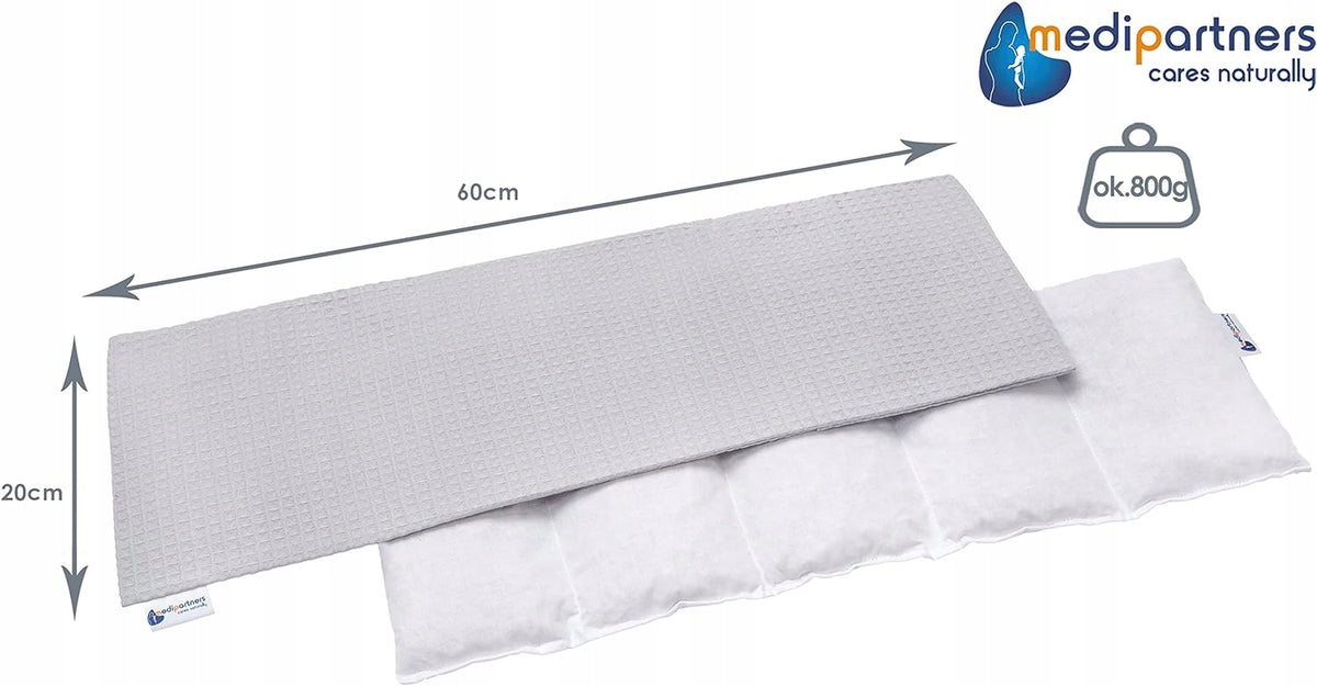 MEDIPARTNERS termofor s čerešňovými kôstkami VEĽKÝ 800 g 60x20 cm MINKY