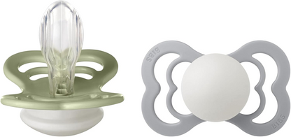 BIBS SUPREME GLOW silikónové cumlíky 6msc+ SYMETRICKÉ