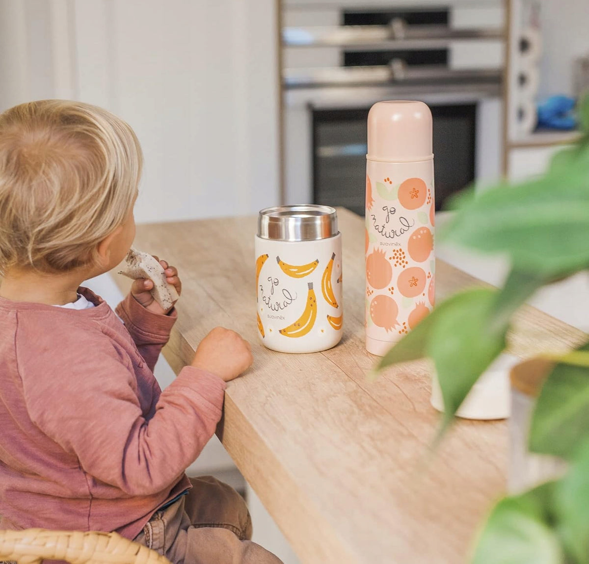 SUAVINEX Go Natural madtermos i stål 400 ml