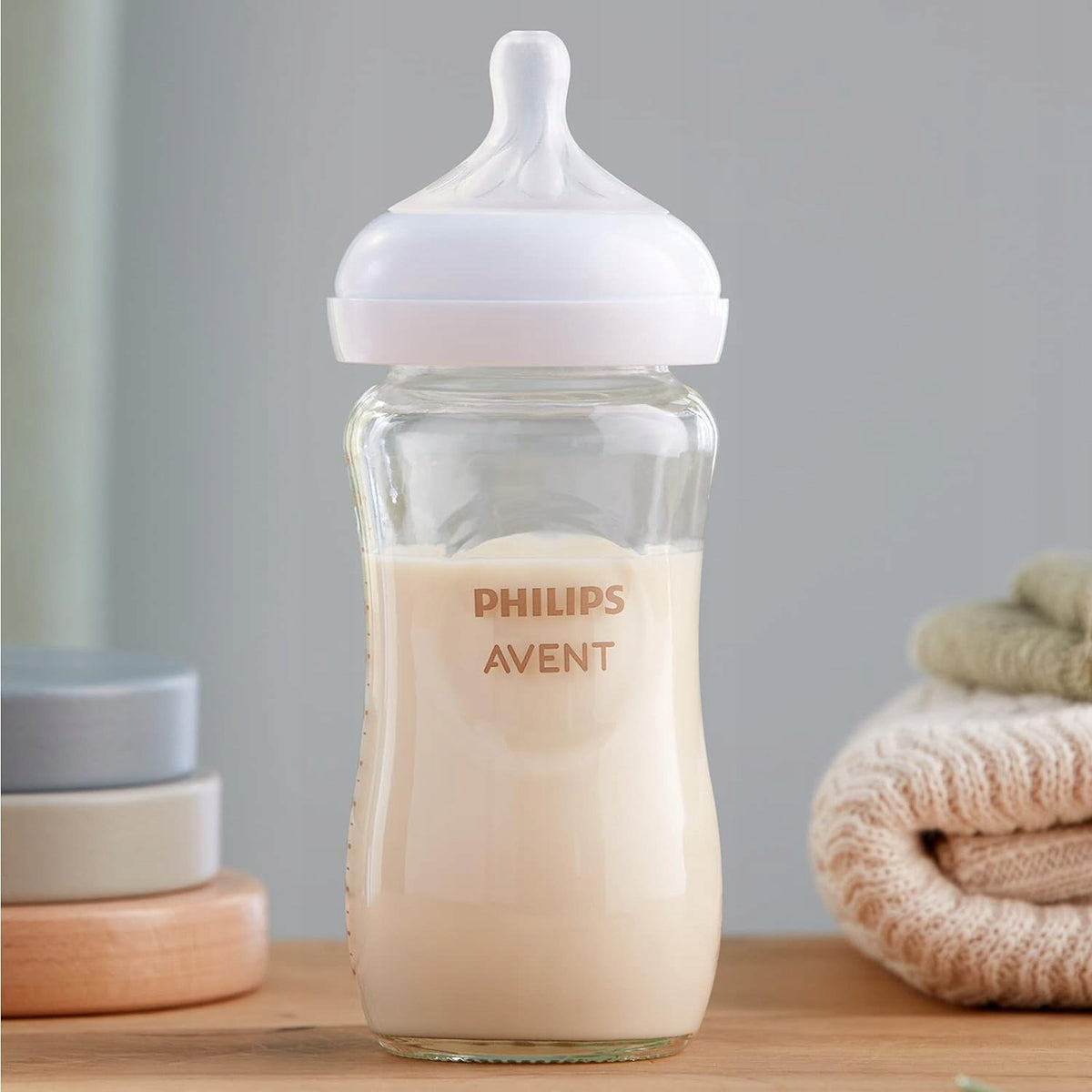PHILIPS AVENT Natural Response sada 3 sklenených fliaš + cumlík