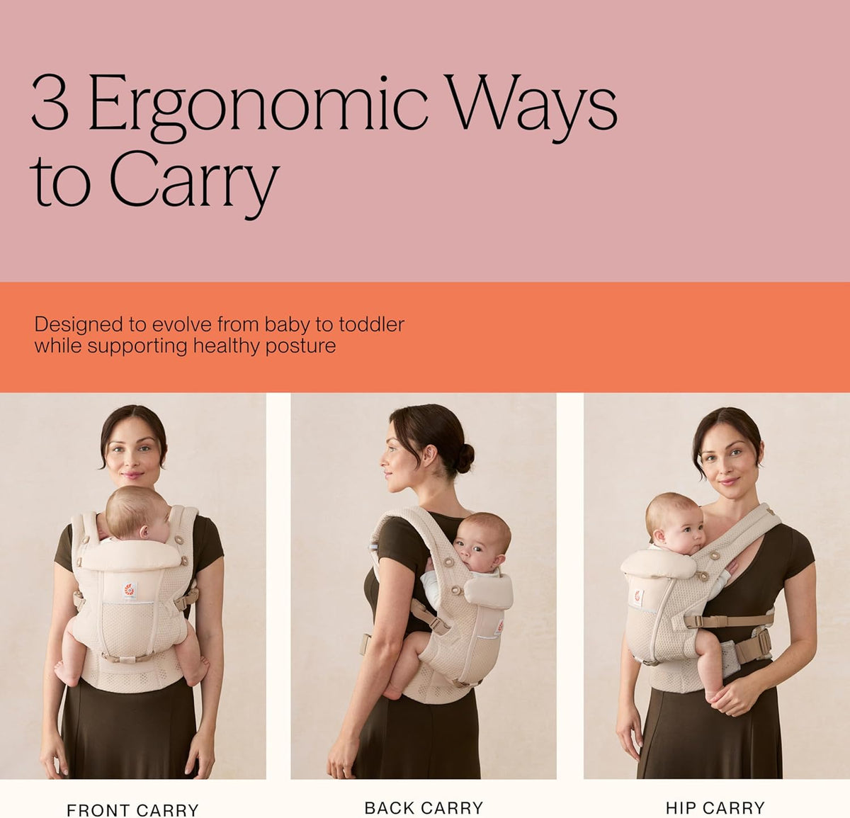 ERGOBABY ADAPT SoftFlex MESH ergonomický nosič 3,2-20kg