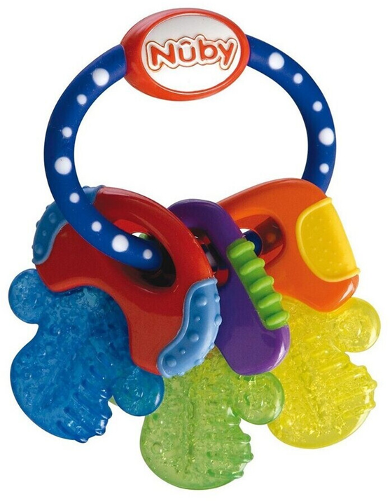 NUBY IcyBite silikónové chladiace hryzadlo 9 x 14 cm KĽÚČE