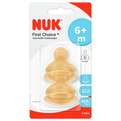 NUK First Choice Plus latexové cumlíky L x2 na hustú stravu