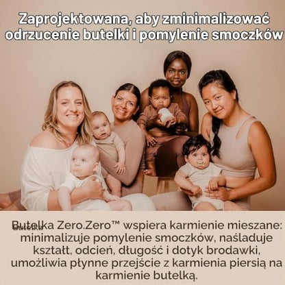 Suavinex Zero Zero antikoliková fľaša 270 ml 3m+ stredný prietok (M)