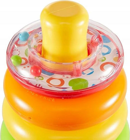 FISHER-PRICE Rock-a-Stack pyramída s hrkálkou 5 krúžkov 20 cm