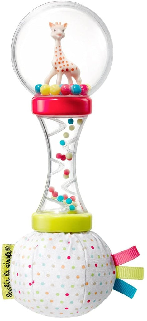 SOPHIE LA GIRAFE маракас с дрънкалка и шумоляща хартия 17 cm