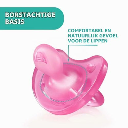 Chicco Physioforma Soft pink silicone pacifier 0-6m