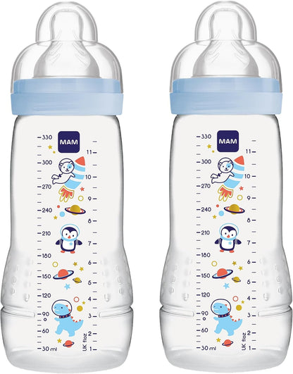 MAM Easy Active flaskset 2x 330 ml 4 m+ napp 2 KOSMOS