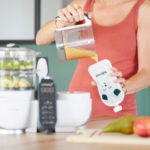 BABYMOOV ISY saszetki tubki na przeciery musy 20szt. Wielorazowa tubka 150 ml do napełniania musami i przecierami, BPA free