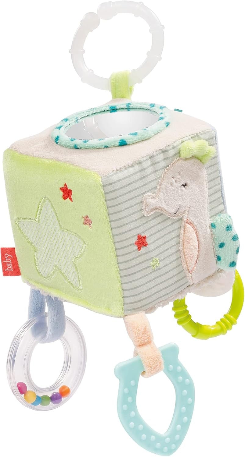 FEHN plush stroller, crib, and car seat hanging toy, 10x10 cm, SEA DREAMS