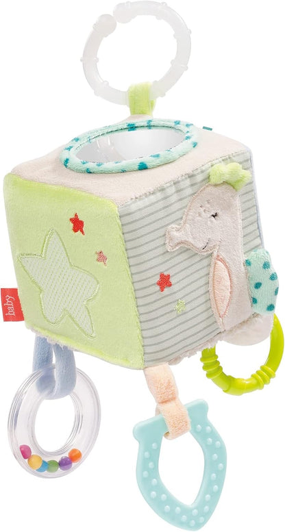 FEHN plush stroller, crib, and car seat hanging toy, 10x10 cm, SEA DREAMS