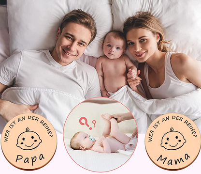 KIYOYI stalowa moneta do podejmowania decyzji MAMA lub TATA 3 cm