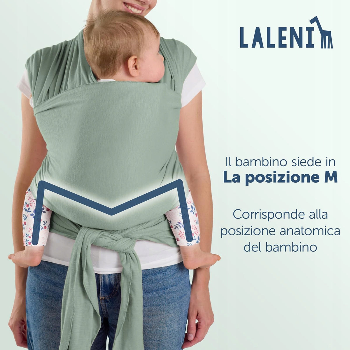 LALENI elastická šatka na nosenie detí do 15 kg