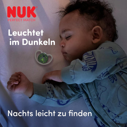 NUK Perfect Match Air Night suzetă de calmare 0-6m x2