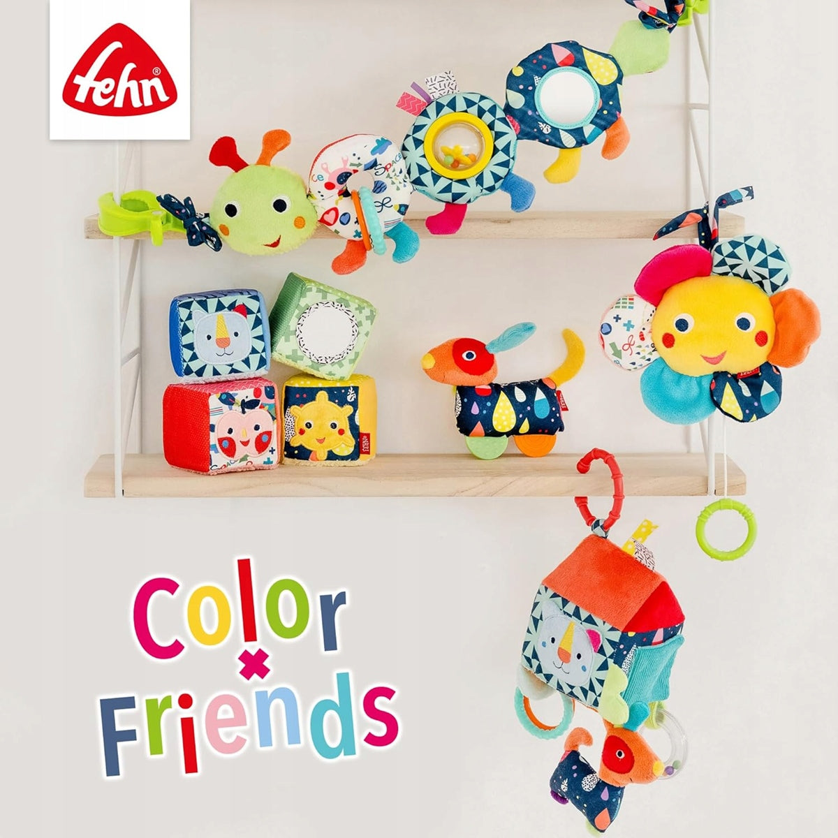 FEHN Color látková lopta so zvukom 16cm