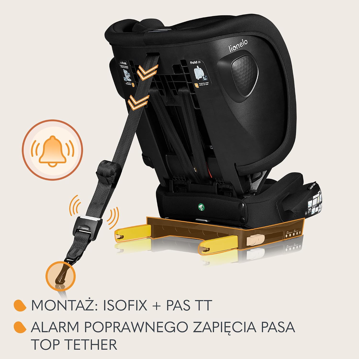 LIONELO NELLY i-Size autosedačka pre deti s výškou 76 – 150 cm s ISOFIX