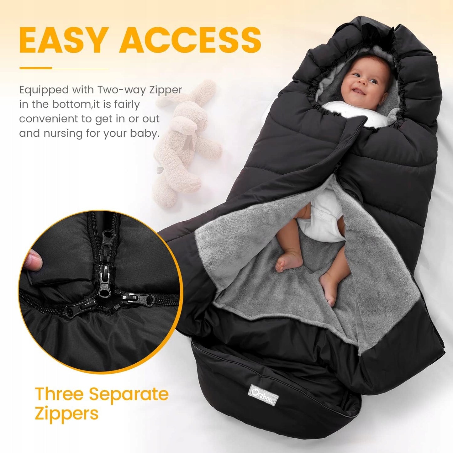 ORZBOW universal insulated stroller footmuff