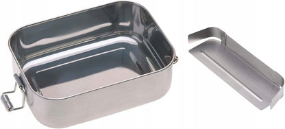 LASSIG Garden Explorer oceľovo-bambusový desiatový box 12,7 × 17,5 cm