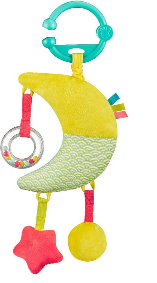 SOPHIE LA GIRAFE závesná hračka s hracím mechanizmom na kočík a postieľku 28 cm MESIAC