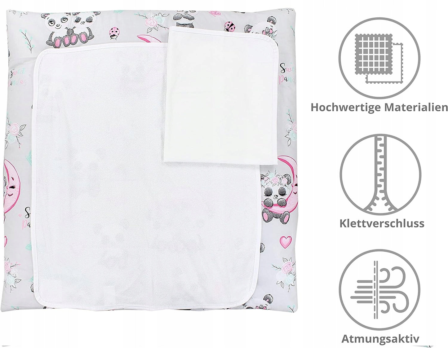 TUPTAM mäkká prebaľovacia podložka s poťahmi x2 75x50 cm