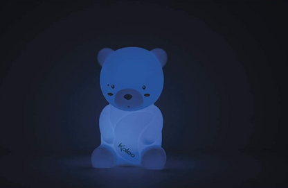 KALOO silikónová nočná LED lampička, 3 farby, 18 cm, MEDVEDÍK