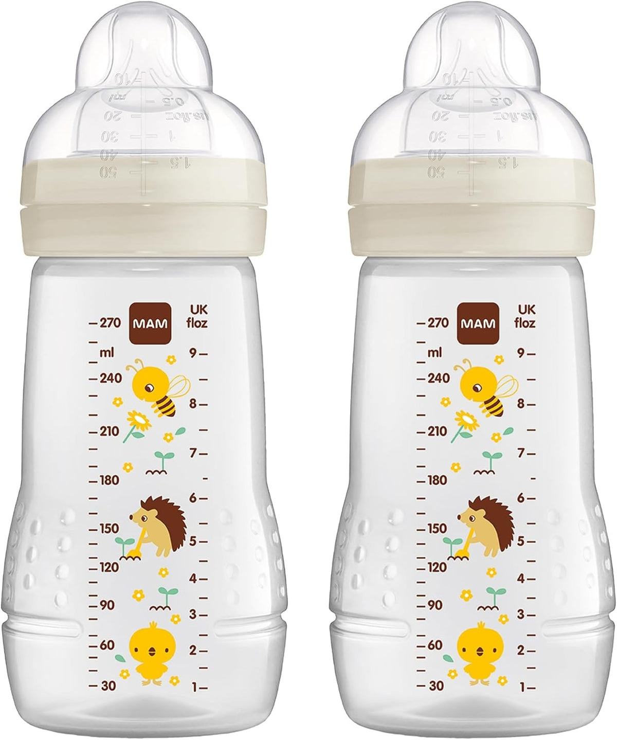 MAM Easy Active súprava fliaš 2 × 270 ml, vek 0+, cumlík 1, LÚKA