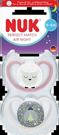 NUK Perfect Match Air Night smoczki uspokajające 0-6 mies. – nowy – zdjęcie 1