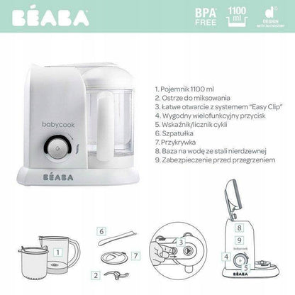 BEABA Babycook KUCHYNSKÝ ROBOT 4v1 parný varič, mixér