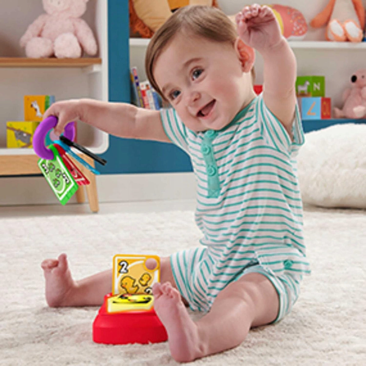 FISHER-PRICE svetlá, hudba, frázy v nemeckom jazyku UNO
