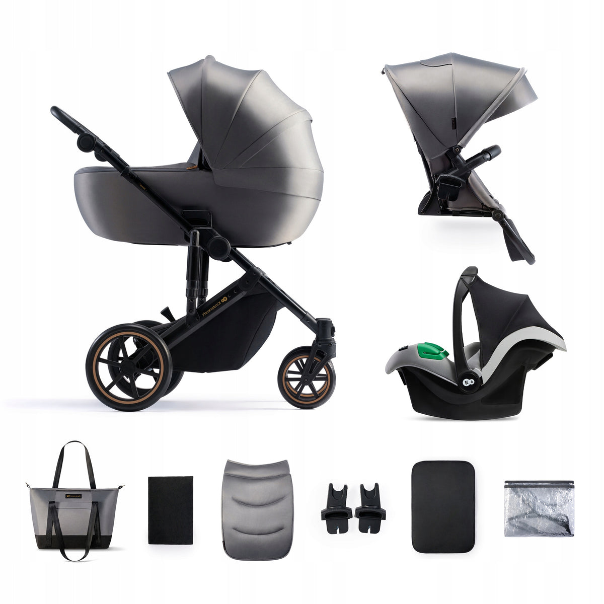KINDERKRAFT PRIME2 PRO 3v1 multifunkčný kočík do 22kg + autosedačka MINK PRO