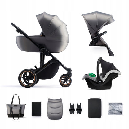 KINDERKRAFT PRIME2 PRO 3v1 multifunkčný kočík do 22kg + autosedačka MINK PRO