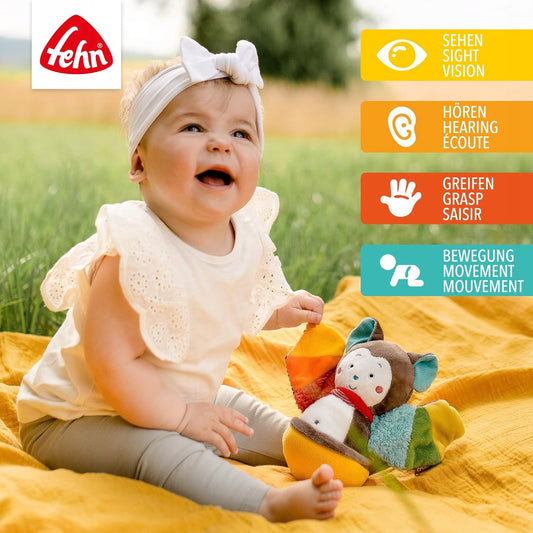 FEHN Netopierik hojdačka WSTAŇKA 20 cm hrkálka