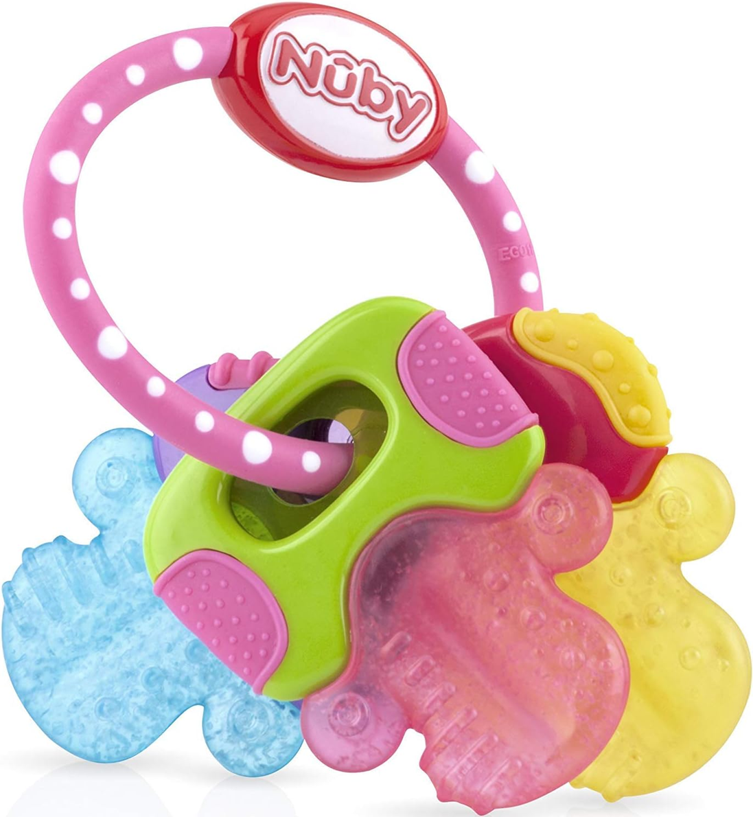 NUBY IcyBite silikónové chladiace hryzadlo 9 x 14 cm KĽÚČE