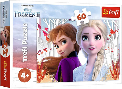 TREFL puzzle Zaczarowany Świat Anny i Elsy KRAINA LODU 60 elementów 4 lata+