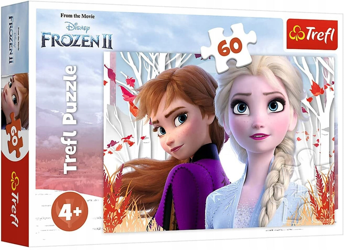TREFL puzzle Čarovný svet Anny a Elsy FROZEN, 60 dielikov, 4 roky+