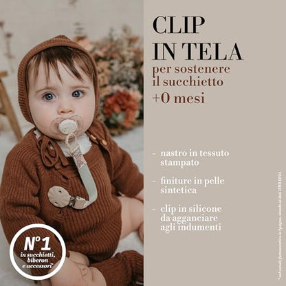 Suavinex Poetry fabric pacifier holder