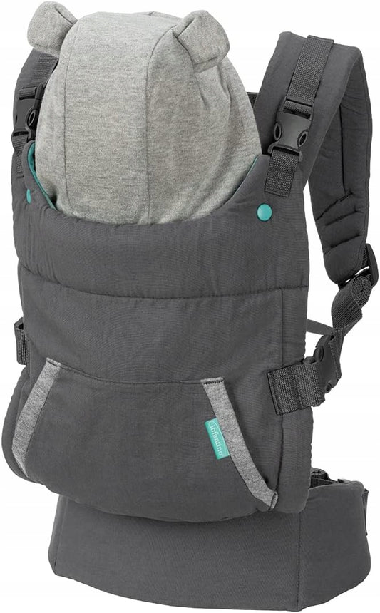 INFANTINO Cuddle Up ergonomikus babahordozó 5,5 - 18 kg kapucnival