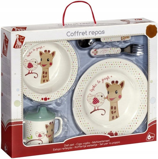 Set de veselă din melamină 4 piese GIRAFĂ SOPHIE