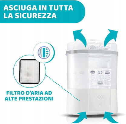 CHICCO parný sterilizátor so sušičkou All in One