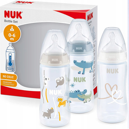 NUK No Colic zestaw butelek 3x 300 ml 0-6