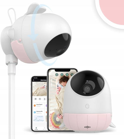 SIMSHINE Baby Pro kamera 2K 360° elektronická opatrovateľka + držiak