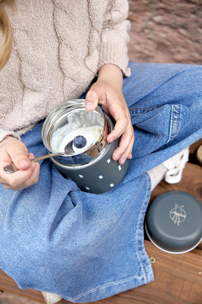 LASSIG Food Jar Happy Prints OCEĽOVÁ TERMOSKA NA JEDLO 350 ml