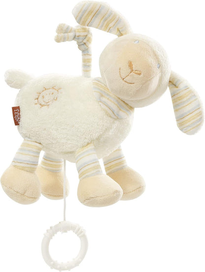 FEHN pendente de peluche com caixa de música OVELHA 17 cm canção de embalar de Brahms