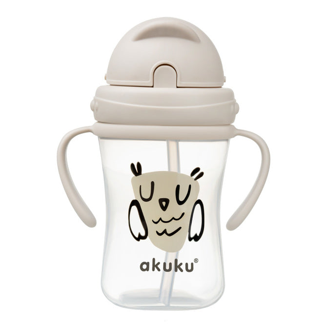 Garrafa AKUKU com palhinha retrátil 300ml 9m+