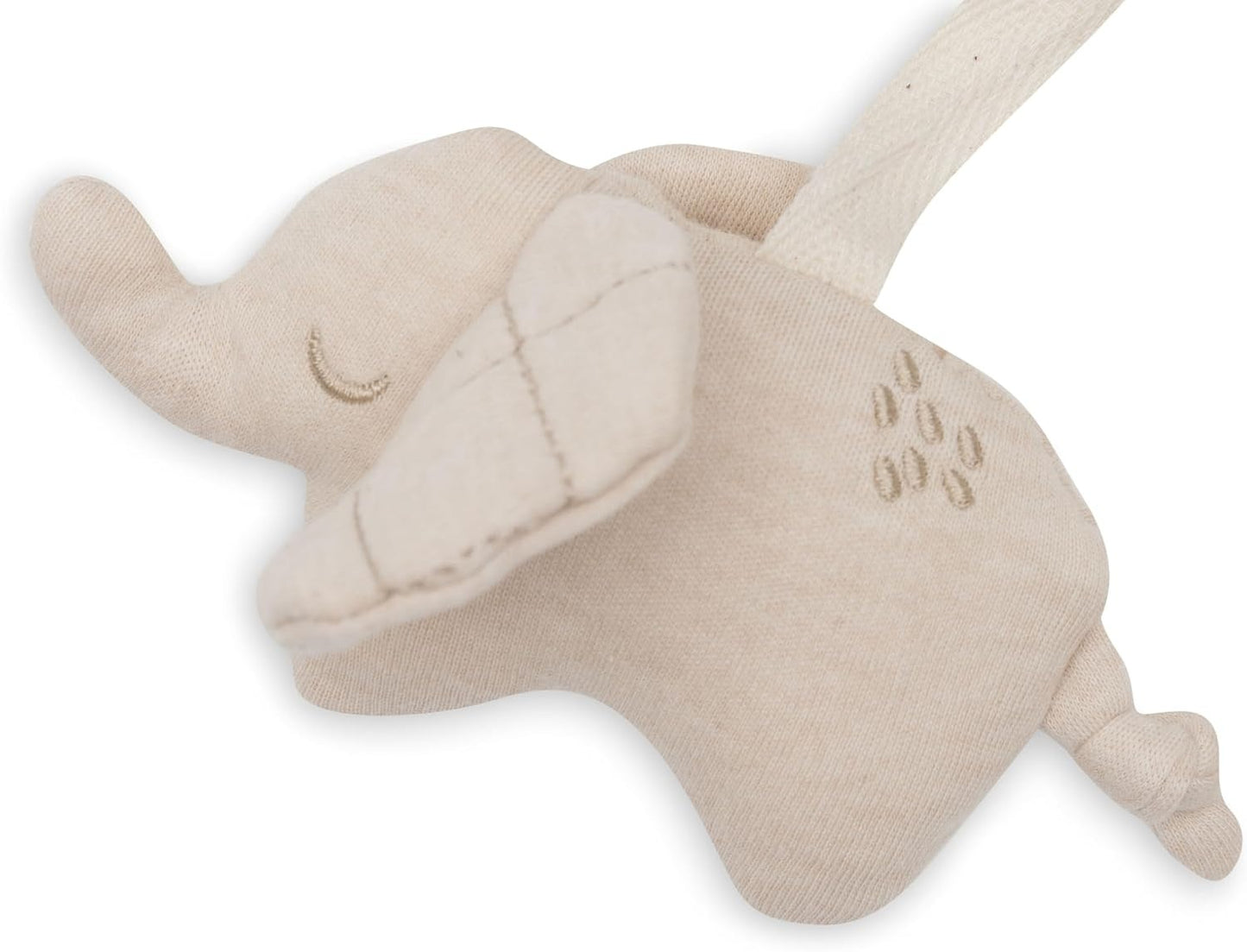 JOLLEIN cotton elephant chain toy for a stroller and car seat